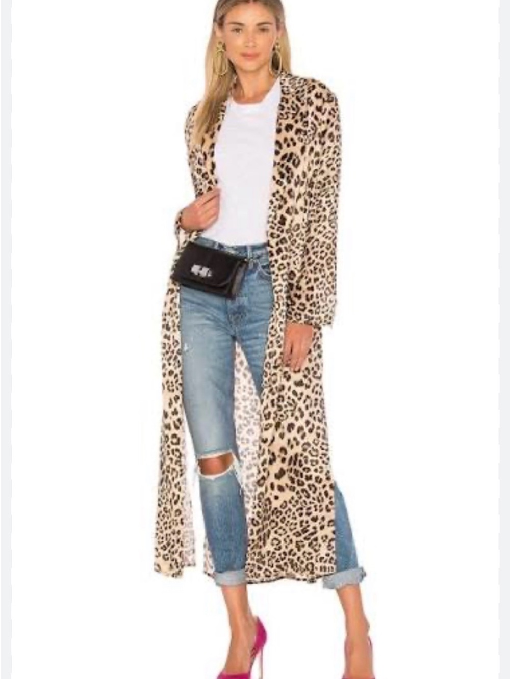 House of Harlow 1960 x Revolve Delaney Duster in Leopard